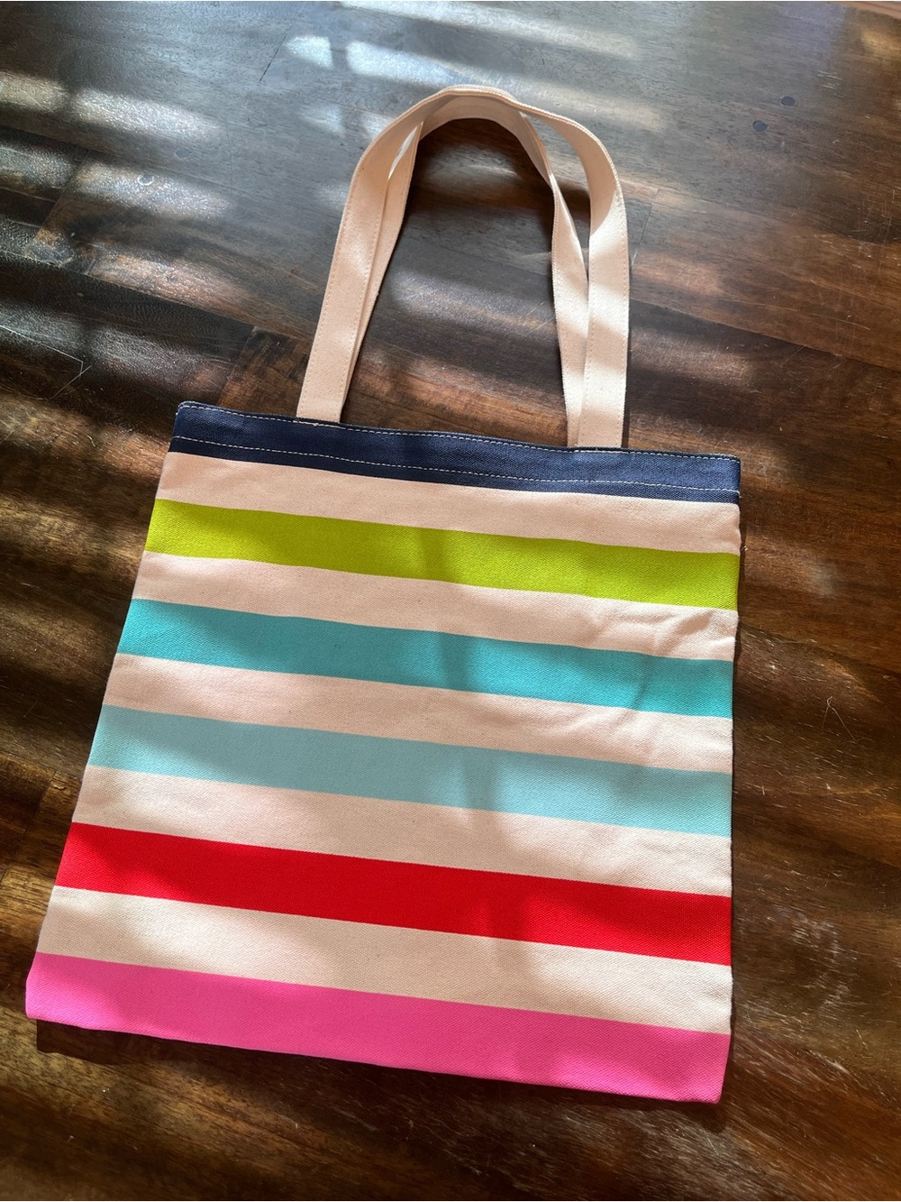 kate spade Striped Canvas Tote in Pink, Red, Aqua, Lime, Navy